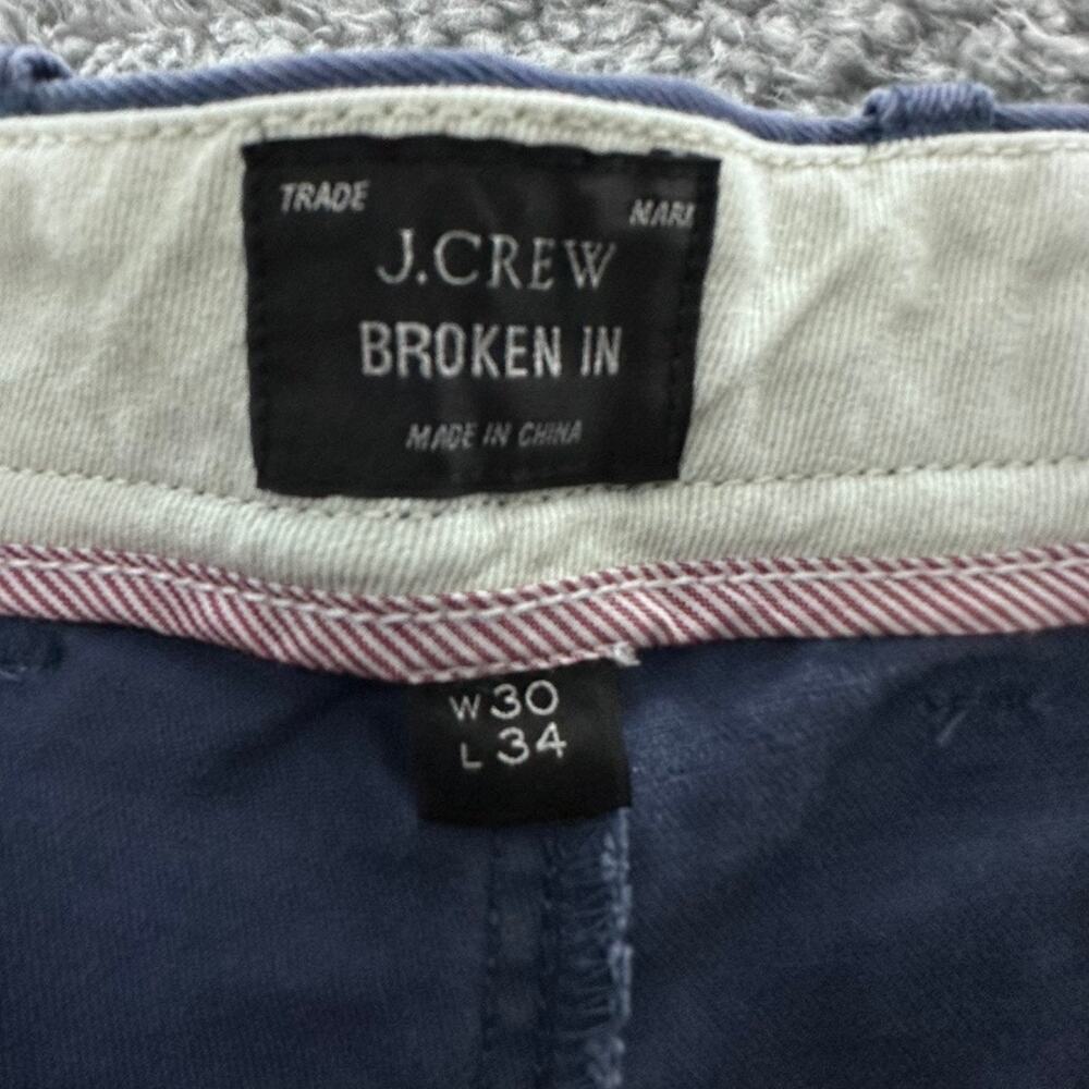 J. Crew Men's 30 x 34 Chinos Blue Straight Leg Embroidered Scuba Divers Vacation - Picture 6 of 12
